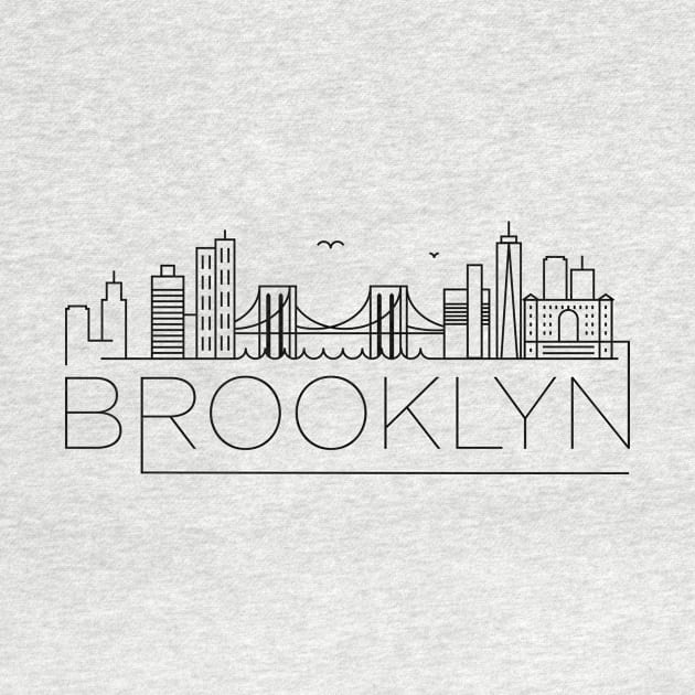 Brooklyn Minimal Skyline by kursatunsal